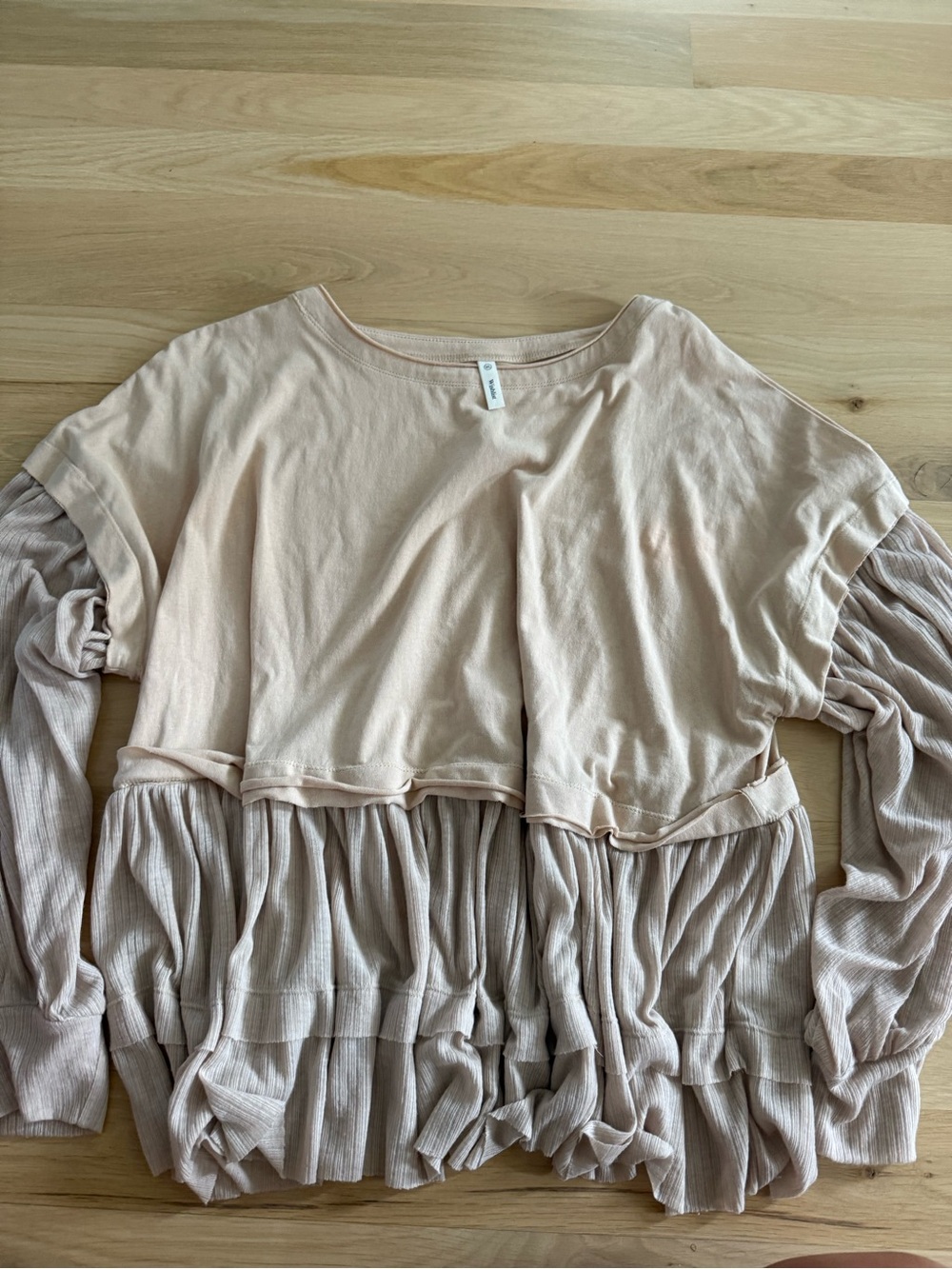 Wishlist Blush Tiered Ruffle Long-Sleeve Top